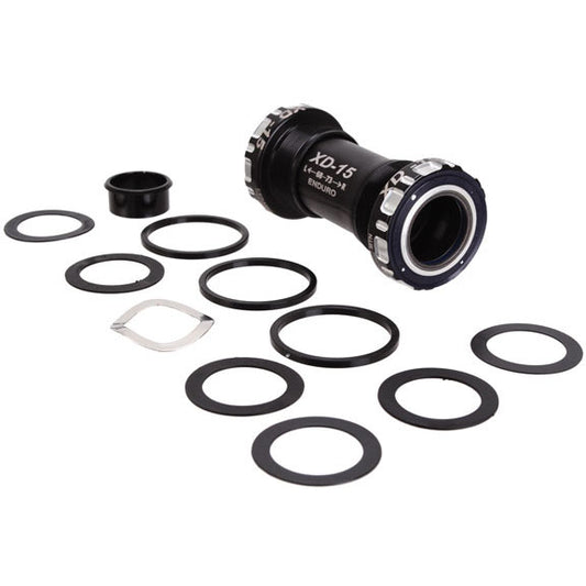 Enduro XD-15 Pro Mountain Bottom Bracket BSA Threaded 24mm Spindle Ceramic Angular Contact Bearings BLK-Goodwynn's