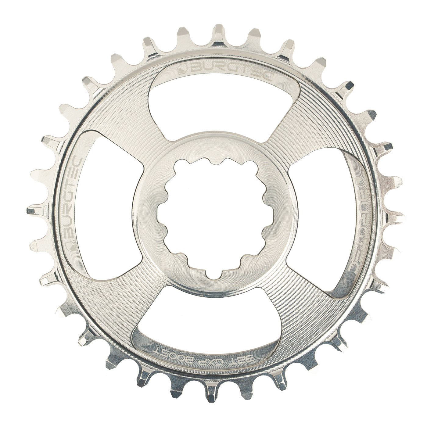 Burgtec GXP Boost 3mm Thick Thin Chainring 32T - Rhodium Silv-Goodwynn'sGoodwynn's
