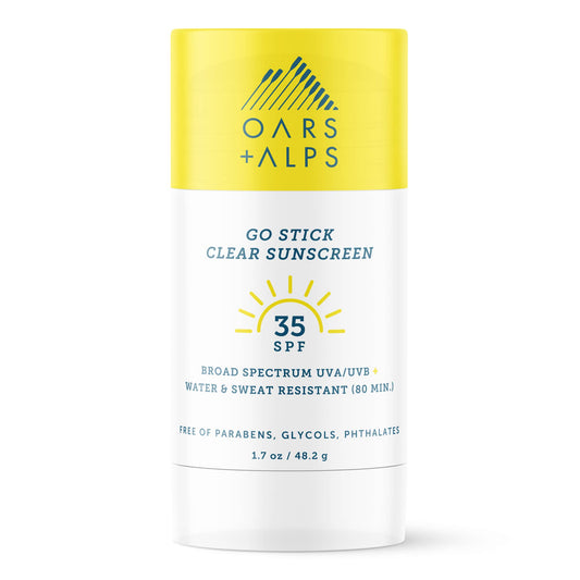 Oars and Alps - Go Stick Clear SPF 35 Face Sunscreen Stick, Vitamin E, 1.7oz