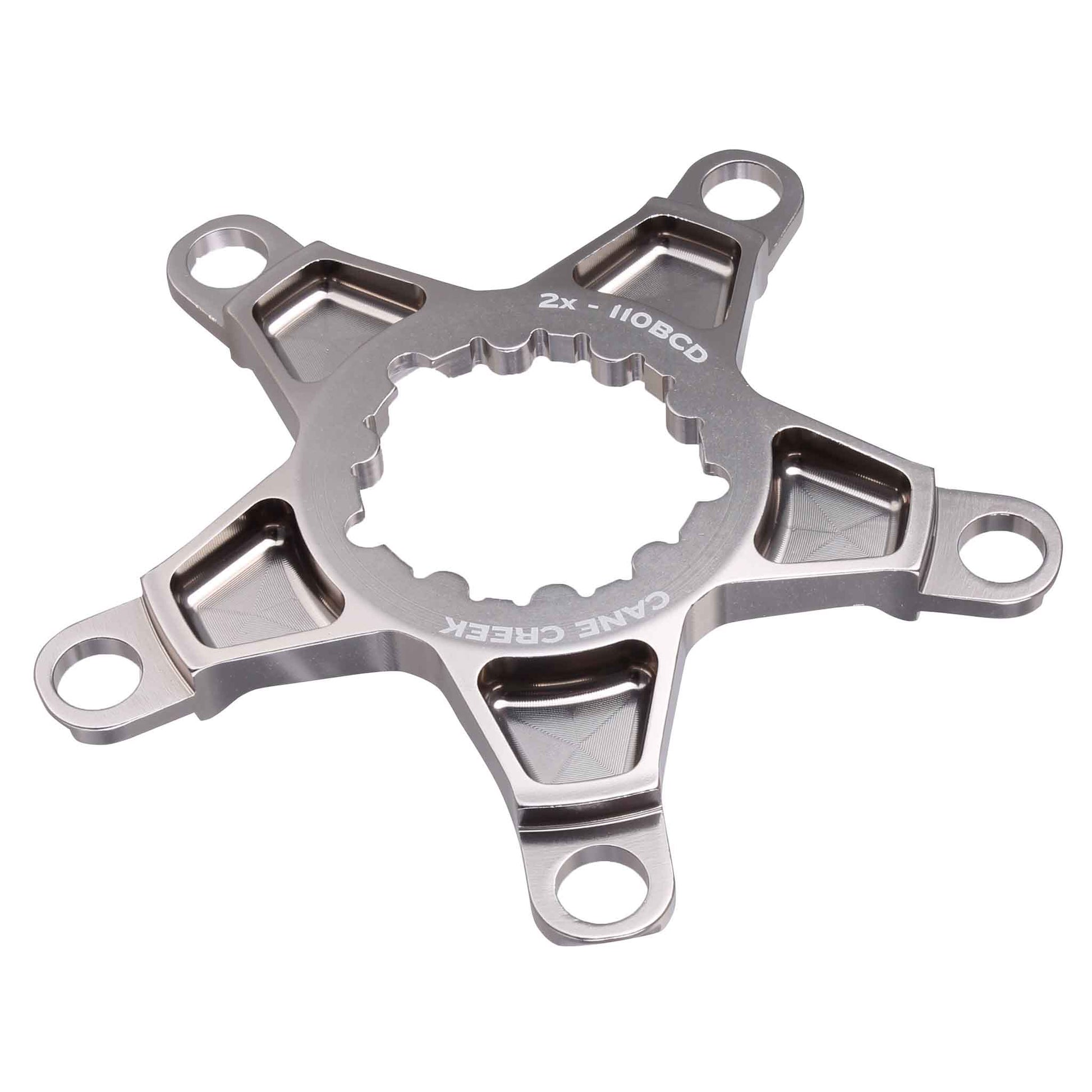 Cane Creek 2X Chainring Spider 110mm BCD Titanium Gray-Goodwynn'sGoodwynn's