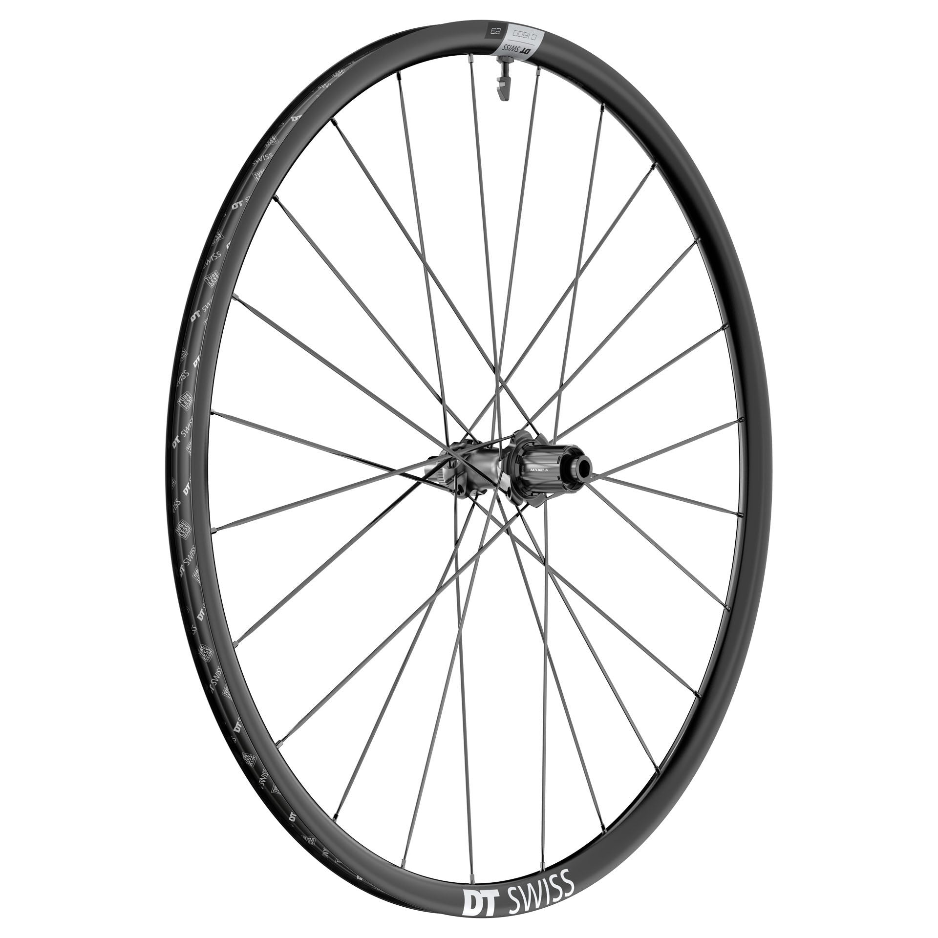 DT Swiss C 1800 Spline 23 Rear Wheel - 700 12 x 142mm Center-Lock HGR11 BLK-Goodwynn'sGoodwynn's