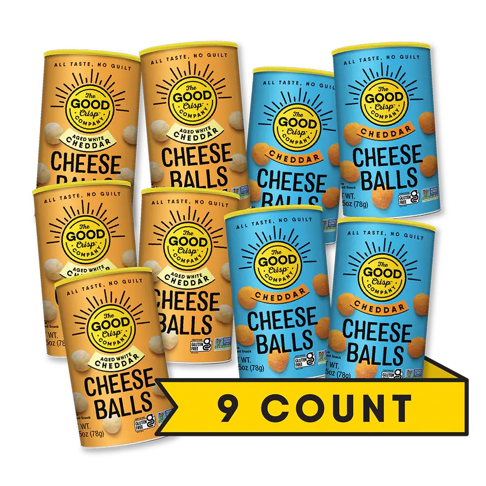 The Good Crisp Company - Cheese Ball Variety Pack - 9 Pack