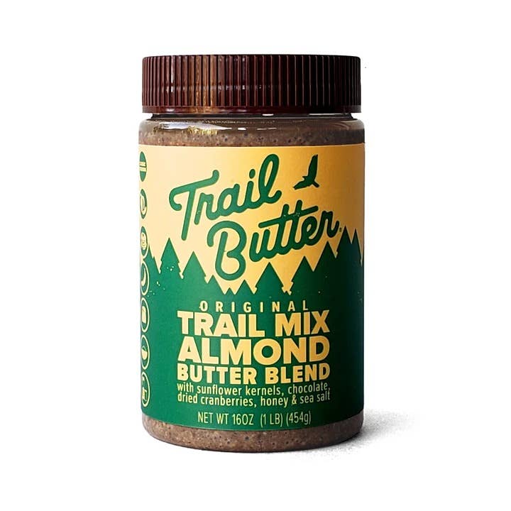Trail Butter Nut Butter Blends - Original Trail Mix Blend Almond Butter Spread - 16oz. Jar