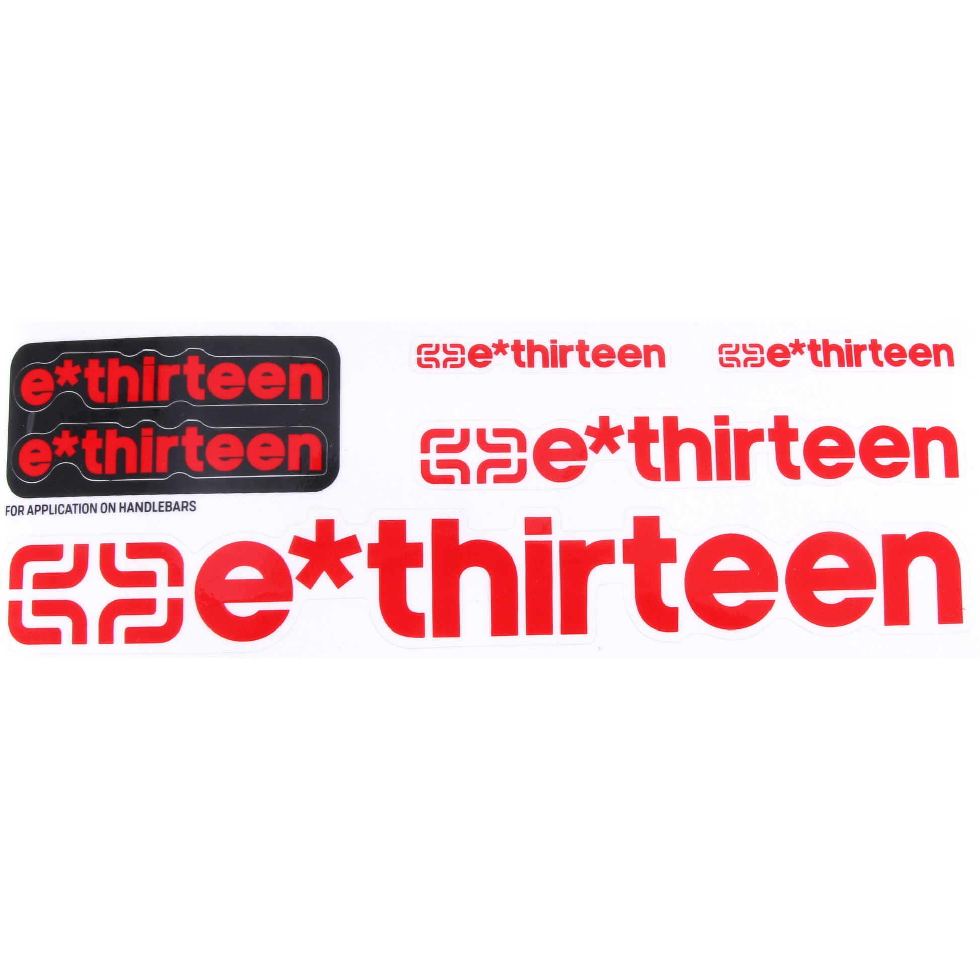 E*thirteen Race Handlebar Decal Set AllRound Red-Goodwynn'sGoodwynn's