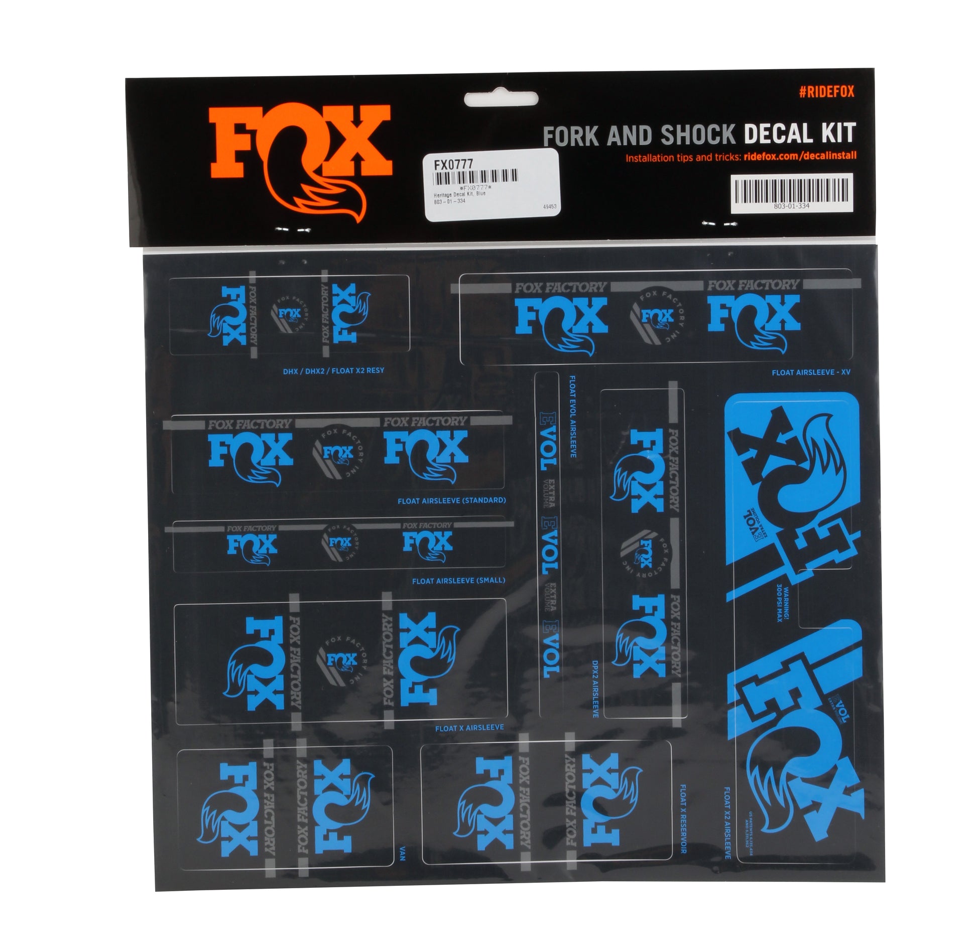Fox Shox Heritage Decal Kit Blue-Goodwynn'sGoodwynn's