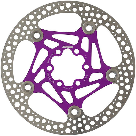 Hope Floating Road Disc Brake Rotor - 160mm 6-Bolt Purple-Goodwynn's
