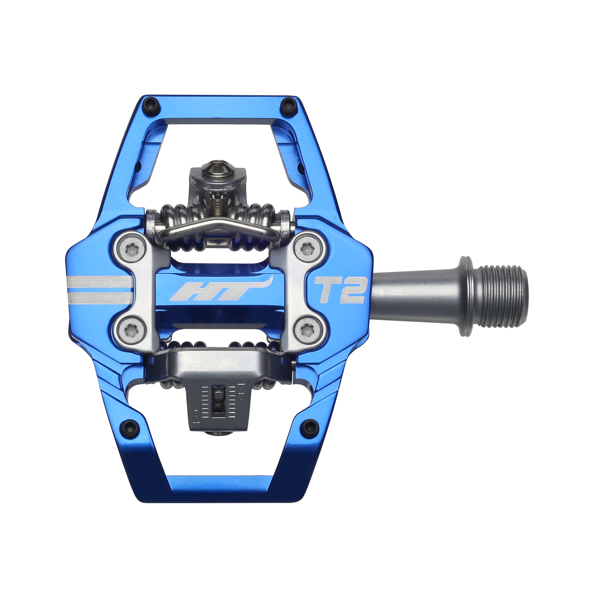 HT Pedals T2 Clipless Platform Pedals CrMo - Royal Blue-Goodwynn'sGoodwynn's