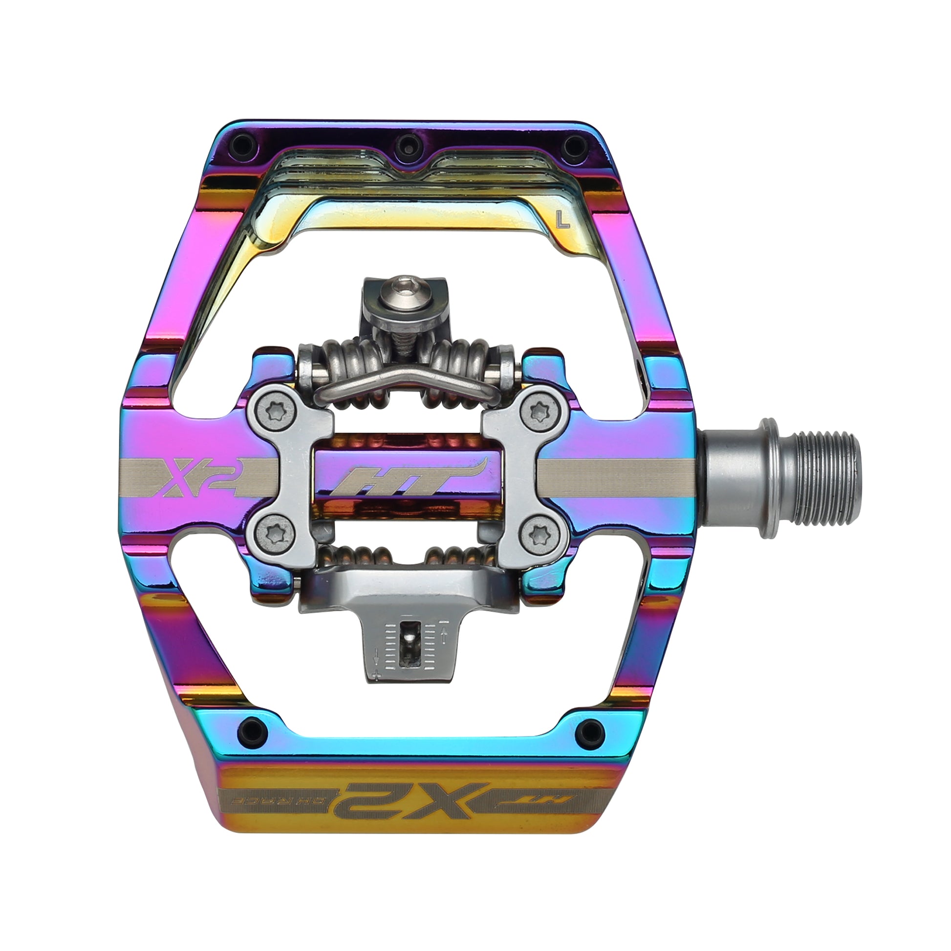 HT Pedals X2 Clipless Platform Pedals CrMo - Oil Slick-Goodwynn'sGoodwynn's