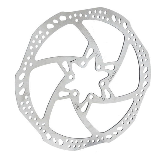 Hayes L7 Disc Brake Rotor - 180mm 6-Bolt Silver-Goodwynn's