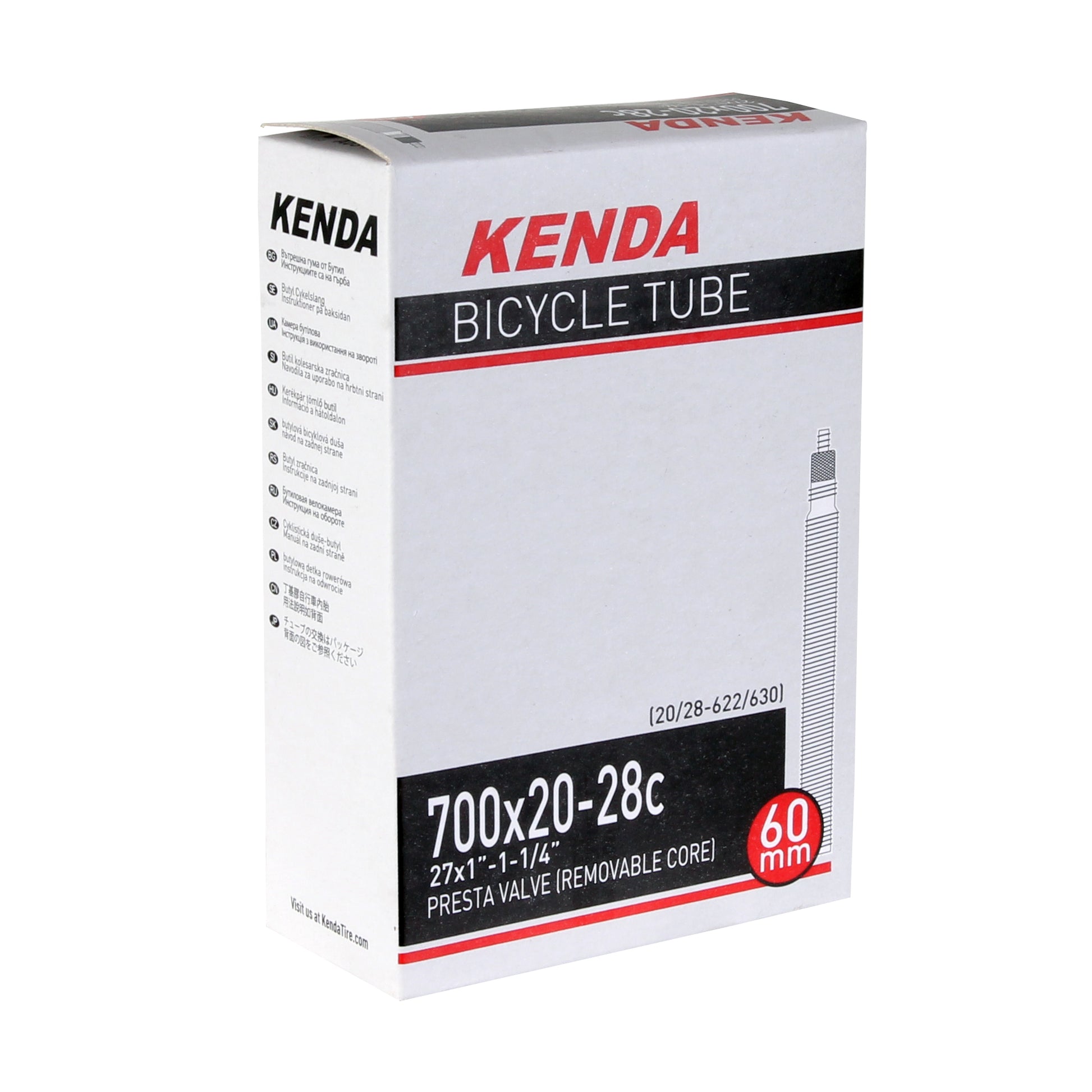 Kenda Presta-Removable Valve Core Tube Presta Length: 60mm 700C 20-28C-Goodwynn'sGoodwynn's