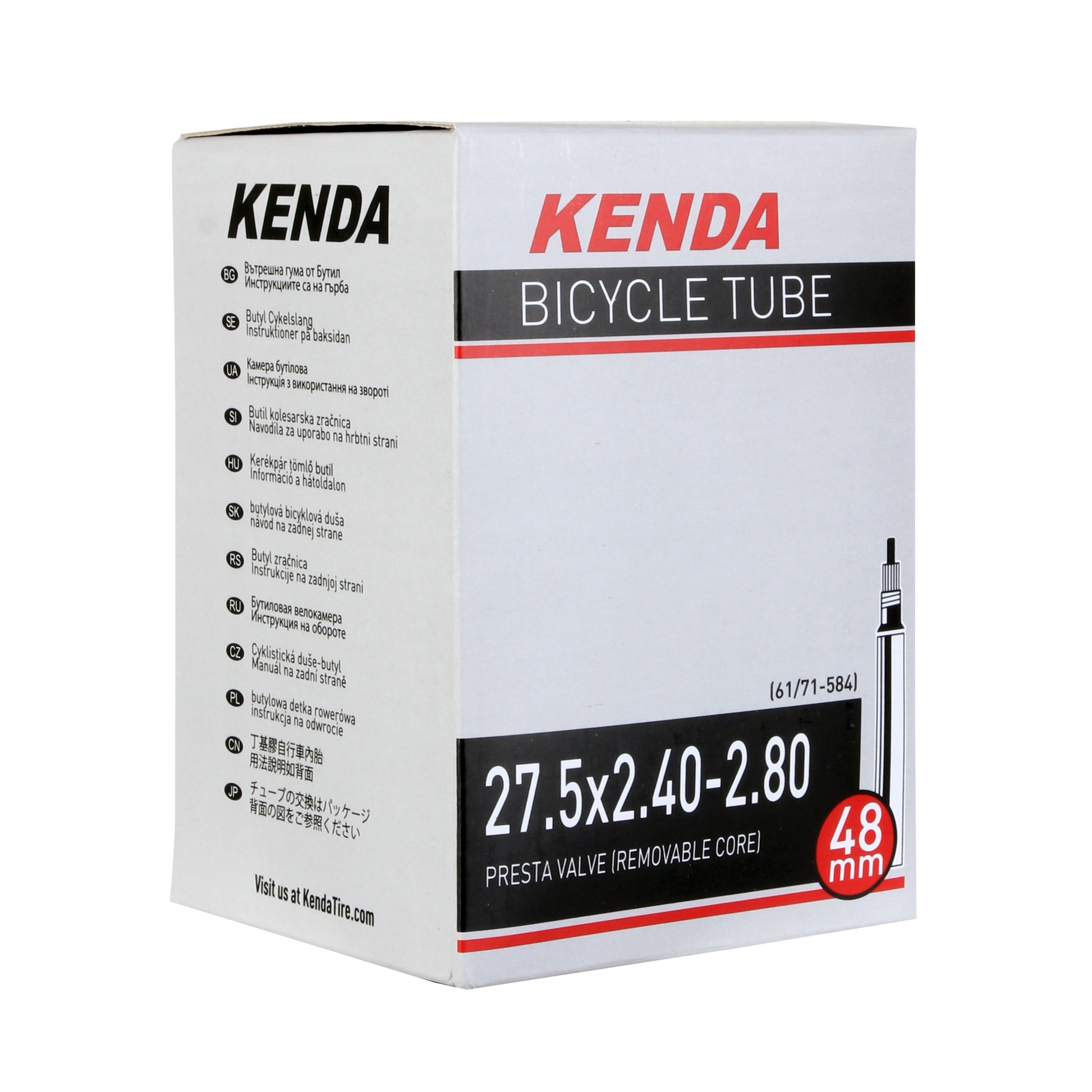 Kenda Butyl Tube 27.5 x 2.4-2.8" PV/48mm RVC - Each-Goodwynn'sGoodwynn's