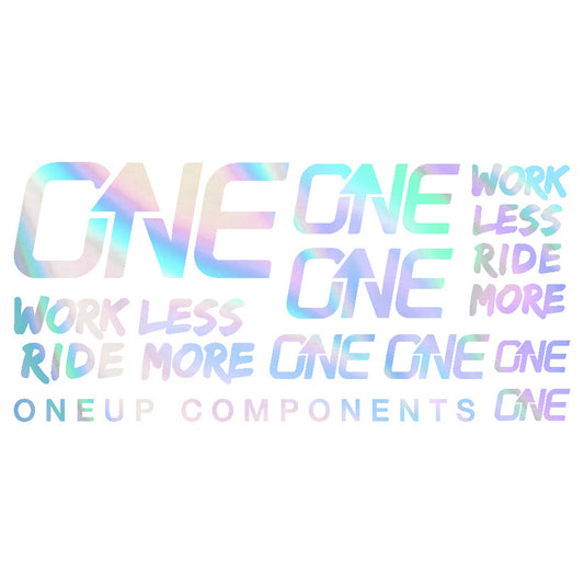 OneUp Components Riser Bar Decal Kit Oil Slick-Goodwynn's