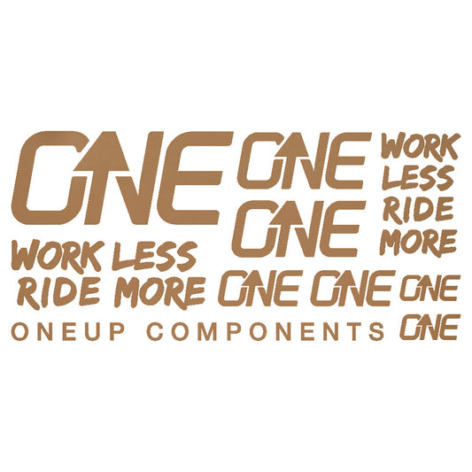 OneUp Components Riser Bar Decal Kit Matte Bronze-Goodwynn's