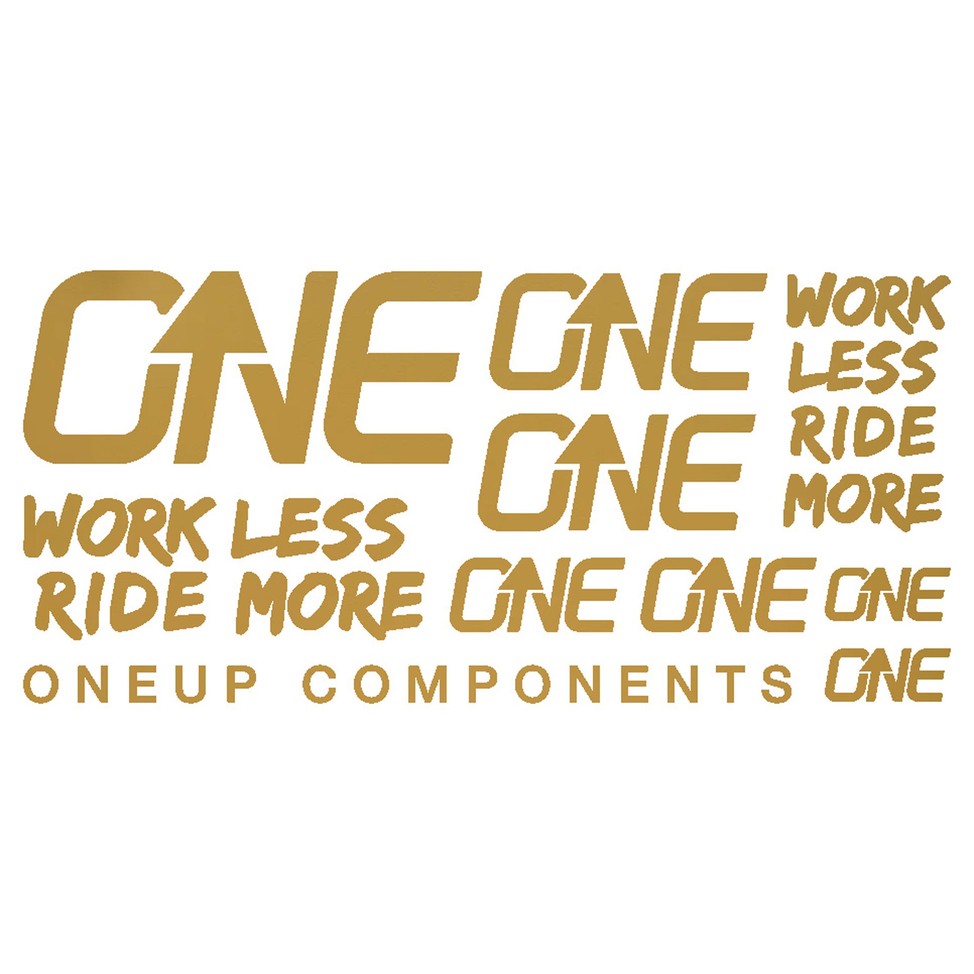OneUp Components Riser Bar Decal Kit Gold-Goodwynn'sGoodwynn's