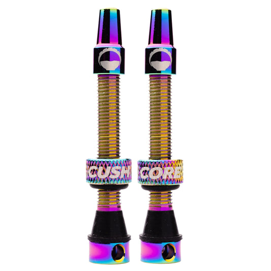 CushCore Tubeless Presta Valve Set - 55mm Oil Slick