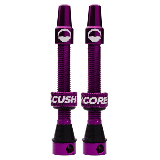 CushCore Tubeless Presta Valve Set - 55mm Purple