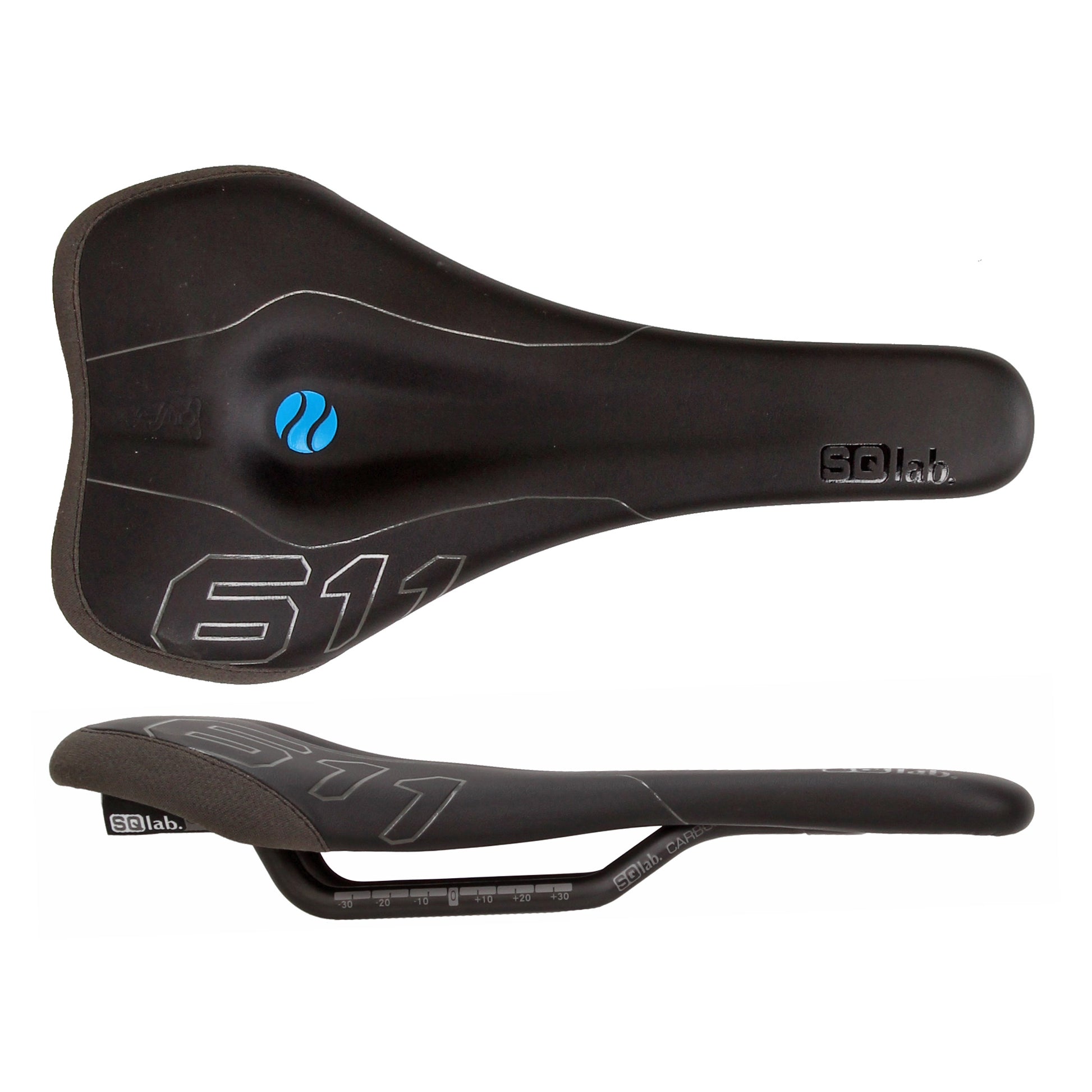 SQlab 611 Ergowave carbon rail 130* saddle blk-Goodwynn'sGoodwynn's
