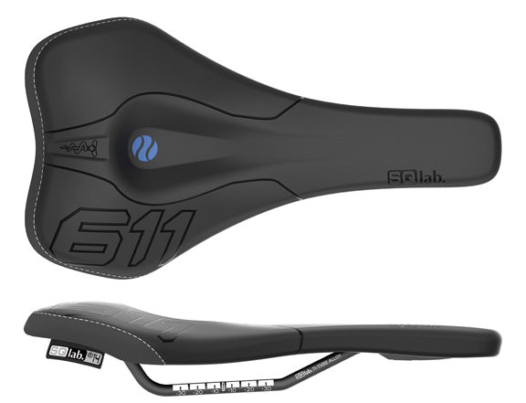 SQlab 611 Ergowave Ti rail 150* saddle blk-Goodwynn'sGoodwynn's