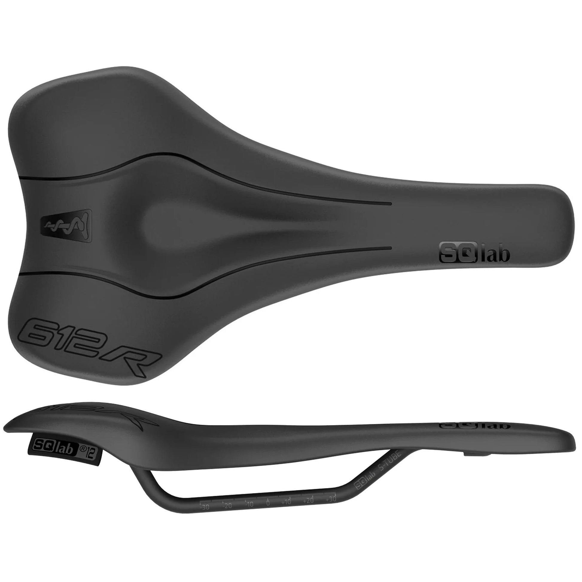 SQlab 612 Ergowave S-Tube Rail 130* Saddle Blk-Goodwynn'sGoodwynn's