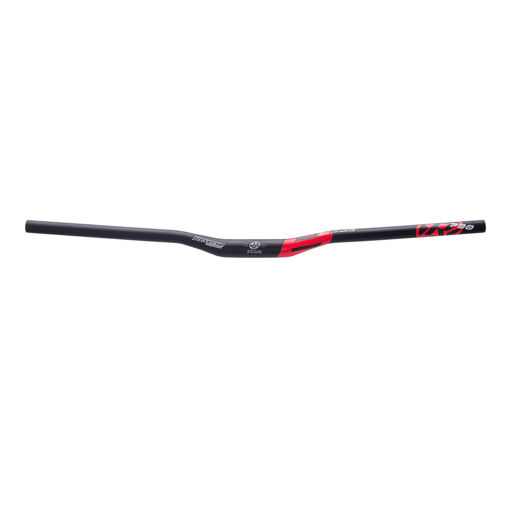 Reverse Base Riser Bar (35.0) 18mm/790mm Sndblst Blk/Red-Goodwynn'sGoodwynn's