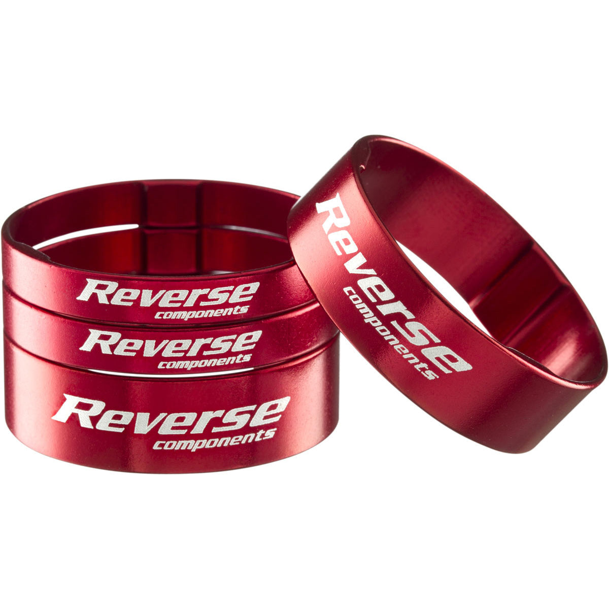 Reverse Ultralight Headset Spacer Set Set/4 Red-Goodwynn'sGoodwynn's