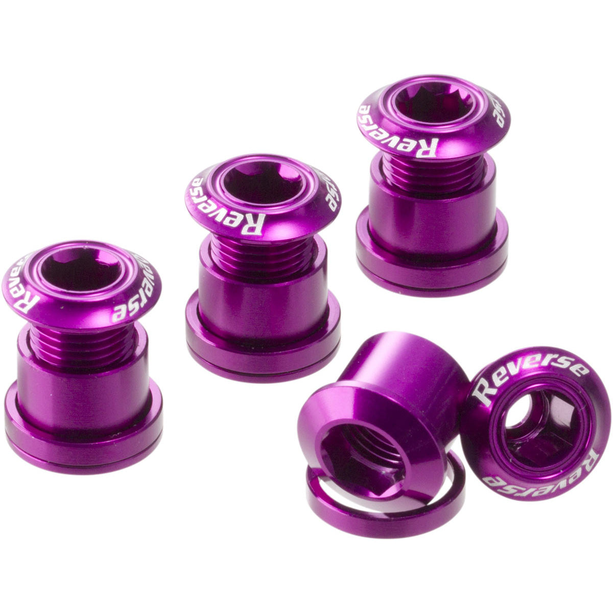 Reverse Chainring Bolt Set 8pc - Purple-Goodwynn'sGoodwynn's