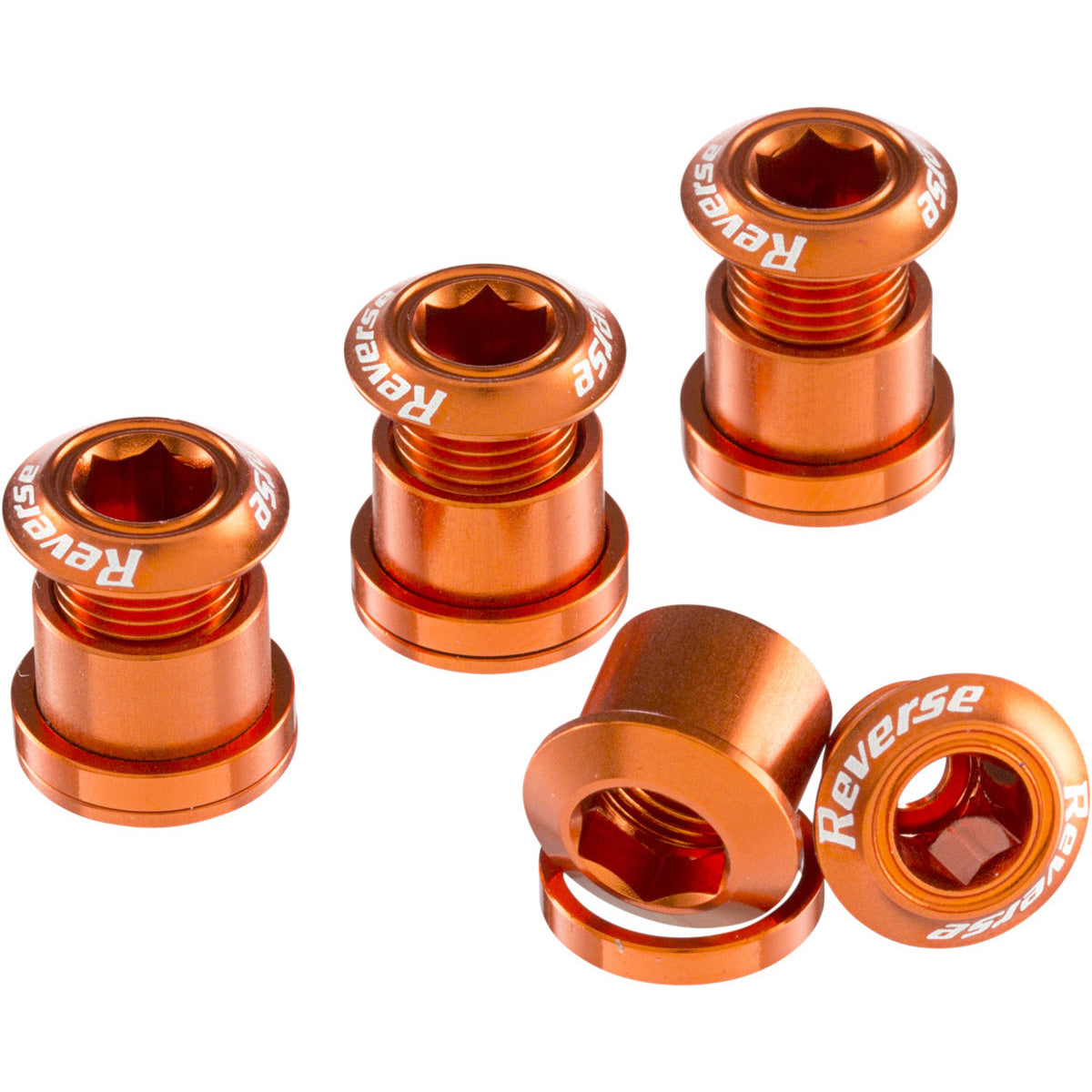 Reverse Chainring Bolt Set 8pc - Orange-Goodwynn'sGoodwynn's