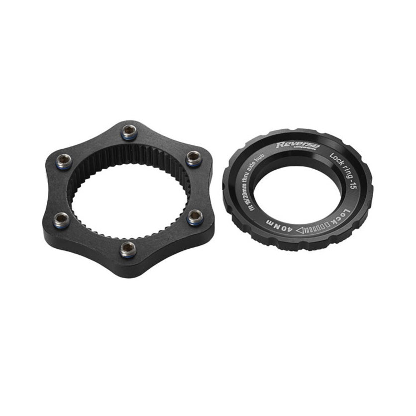 Reverse Rotor Adapter Center Lock to 6-Bolt Black-Goodwynn'sGoodwynn's
