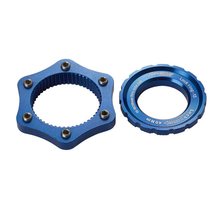 Reverse Rotor Adapter Center Lock to 6-Bolt Blue-Goodwynn'sGoodwynn's