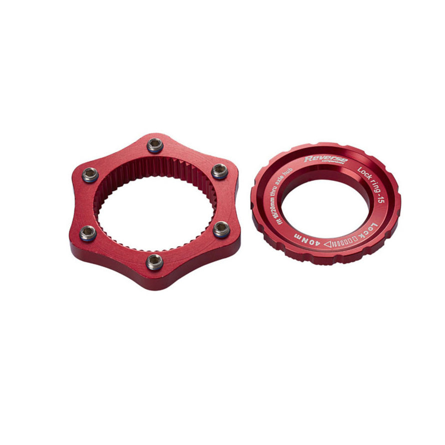 Reverse Rotor Adapter Center Lock to 6-Bolt Red-Goodwynn'sGoodwynn's