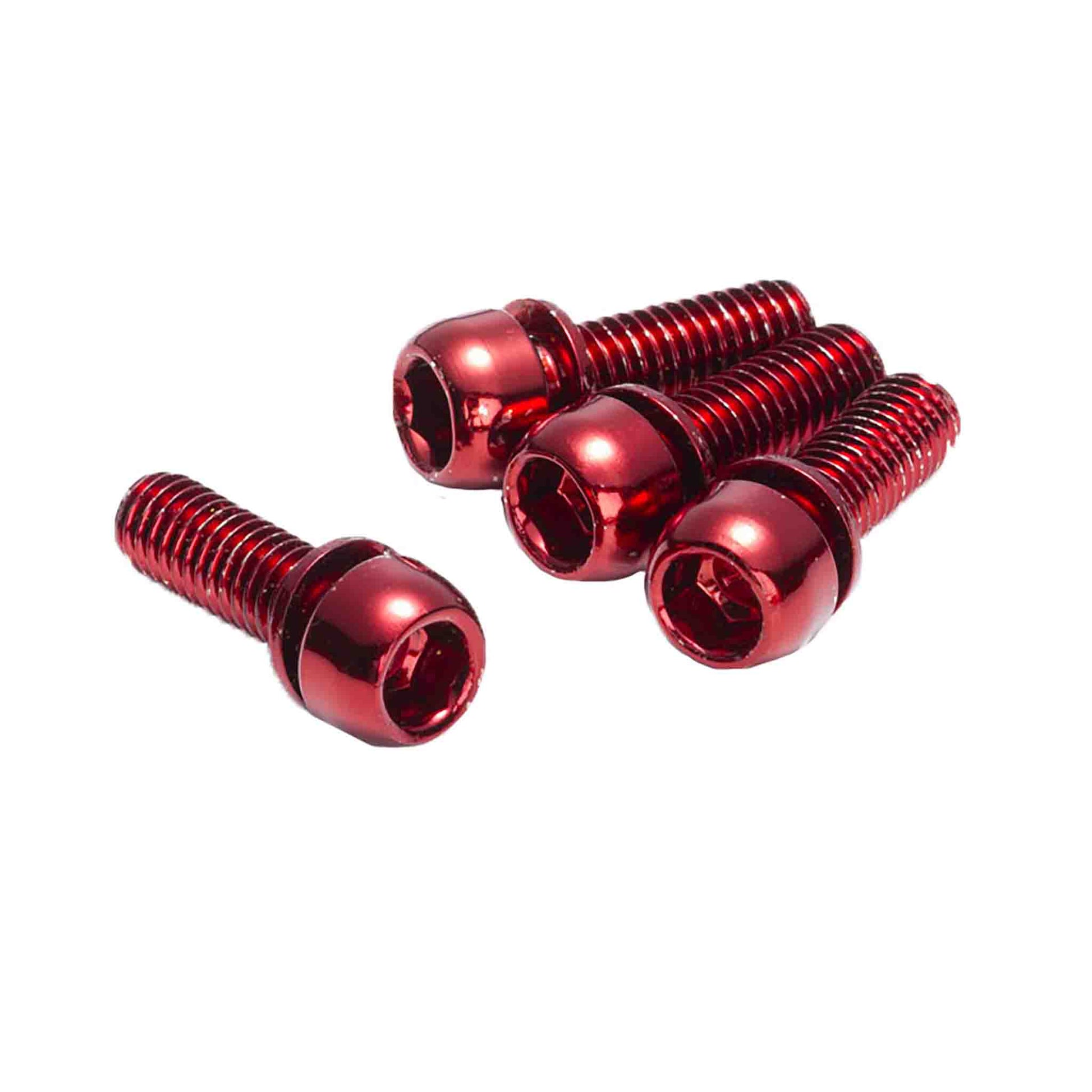Reverse Disc Brake Caliper Bolts M6x18 4/Pack - Red-Goodwynn'sGoodwynn's