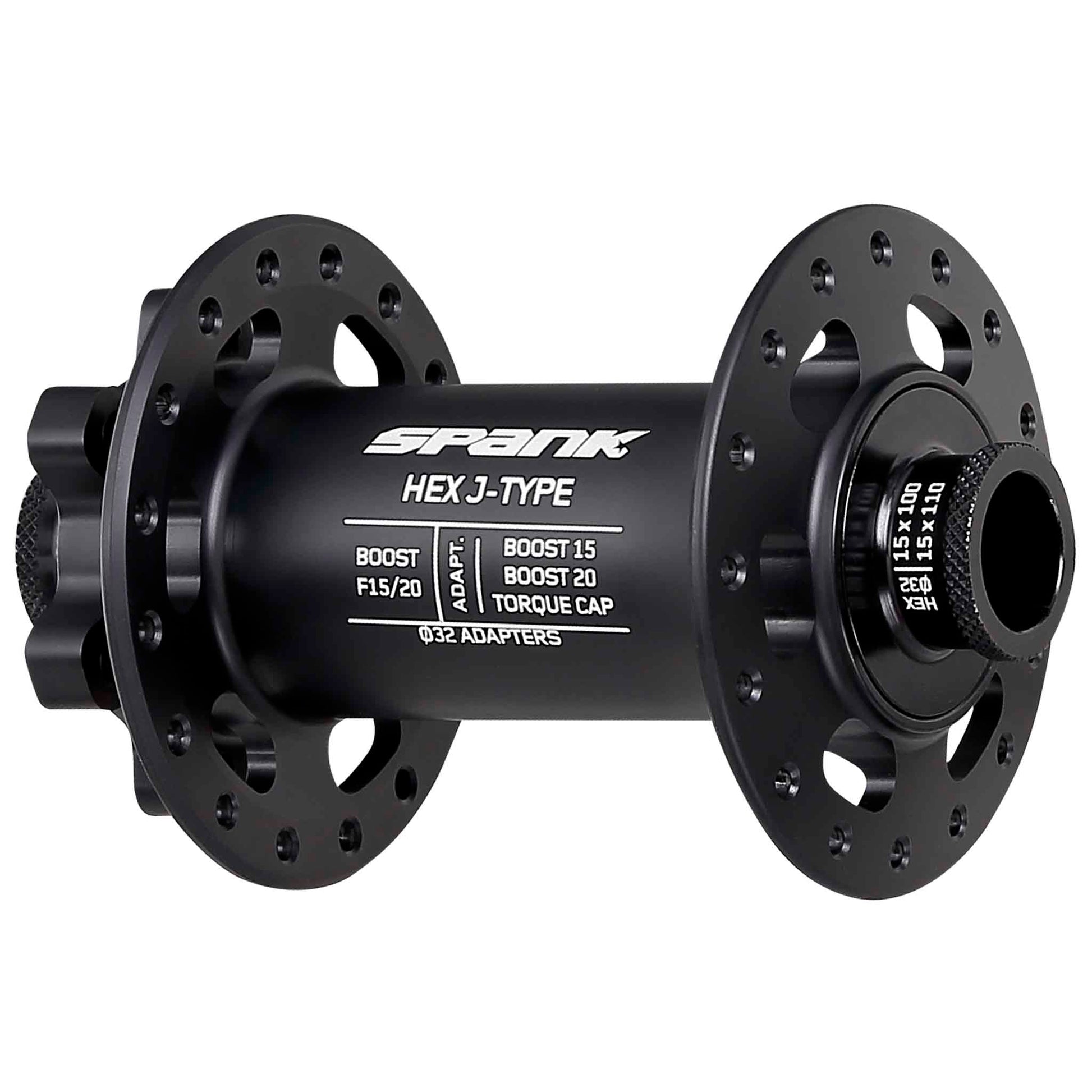 Spank Hex J-Type Front Hub - 15/20 x 110mm 6-Bolt Black 32H-Goodwynn'sGoodwynn's