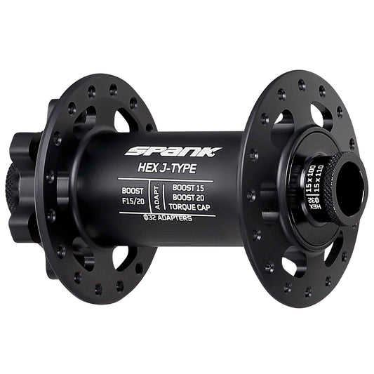 Spank Hex J-Type Front Hub - 15/20 x 110mm 6-Bolt Black 32H-Goodwynn's