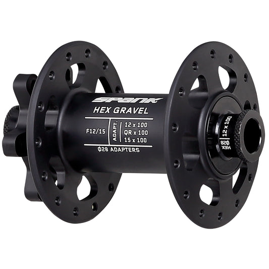 Spank Hex Gravel Front Hub - 12/15 x 100mm 6-Bolt Black 28H-Goodwynn's