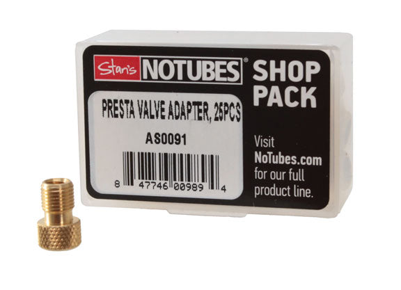 Stans Presta Valve Adapter Brass - 25/Count-Goodwynn'sGoodwynn's