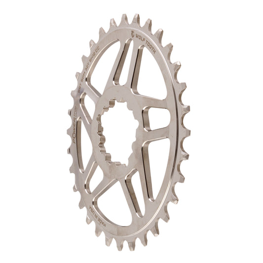 Wolf Tooth Elliptical Direct Mount Chainring - 32t SRAM Direct Mount For SRAM 3-Bolt Boost Cranks Use Hyperglide+ Chain Nickel Plated-Goodwynn's